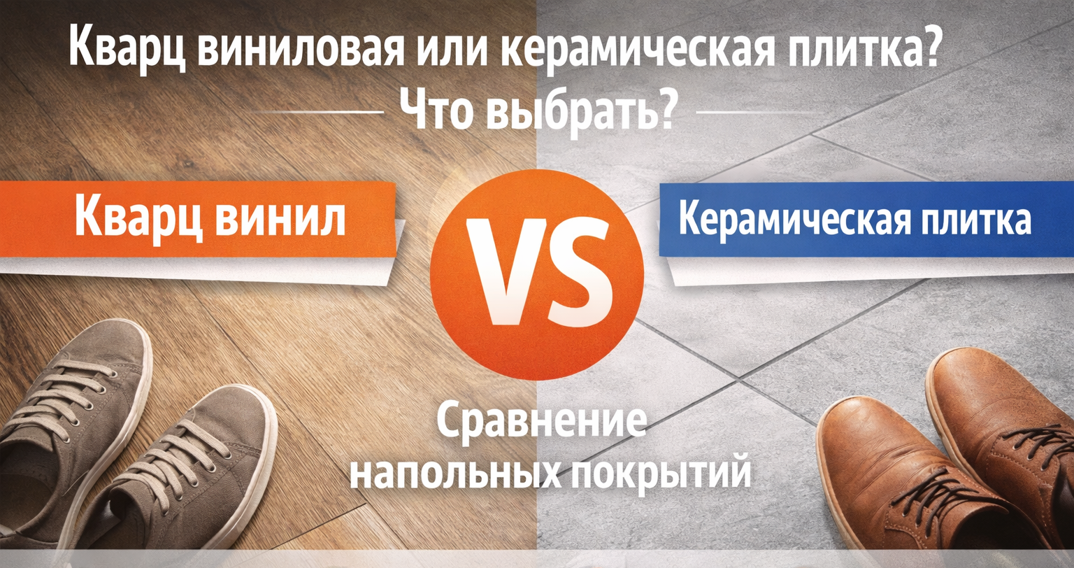 Почему выбор между материалами — Кварц виниловая или керамическая плитка? Что выбрать? Сравнение напольных покрытий