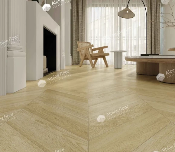 Плитка Alpine floor CHEVRON Дуб Ваниль Селект ECO 18-2 MC