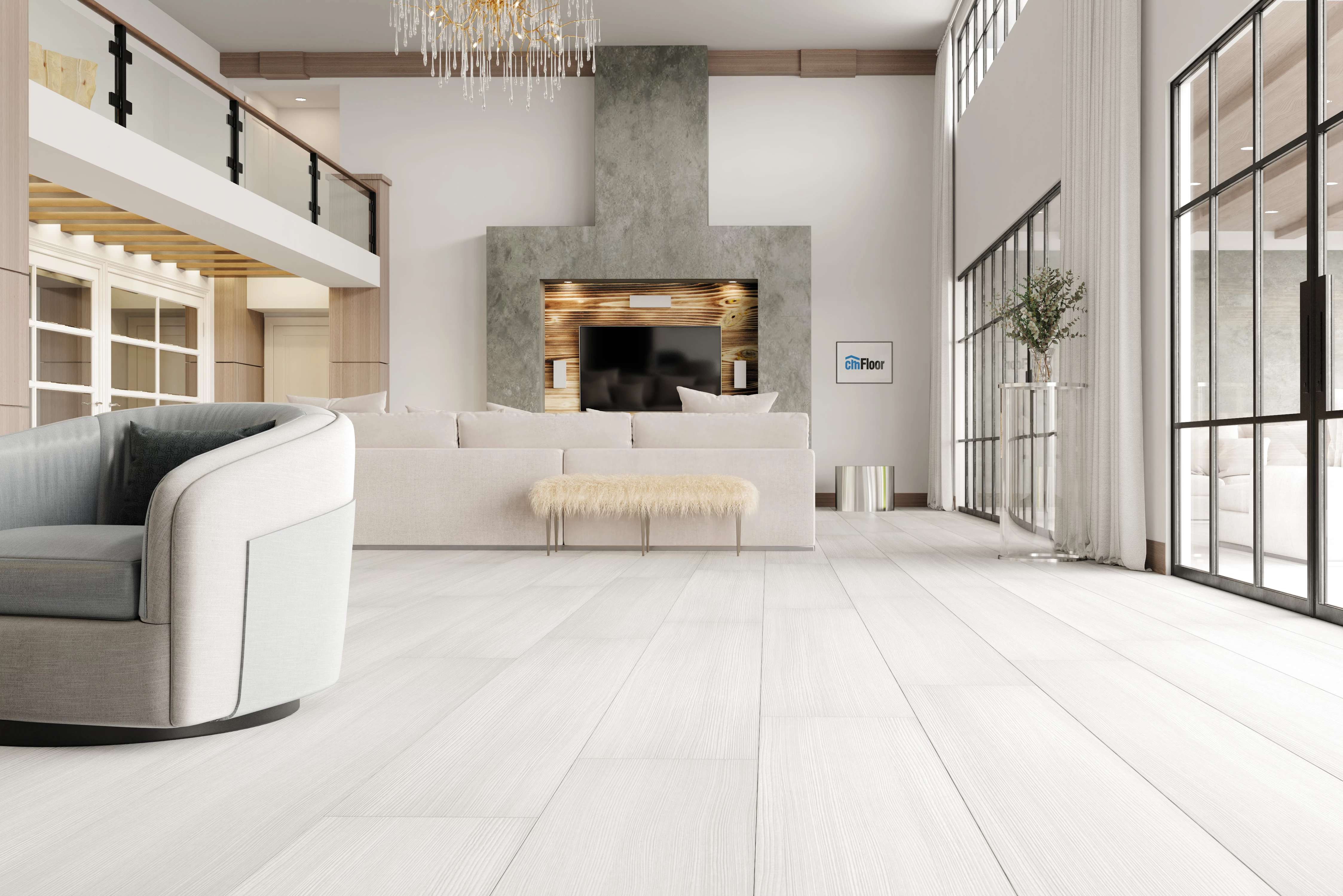 Плитка CM Floor ScandiWood Дуб Белый с подложкой