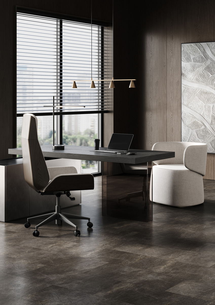 Кварц-виниловая плитка Fargo Stone LVT Мрамор Медный 48107-02 фаска