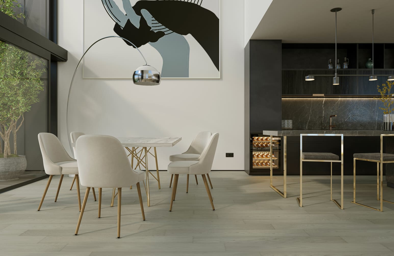 Кварцевый паркет Quartz Parquet Классик Дуб Песочный 408 7/1,2 мм