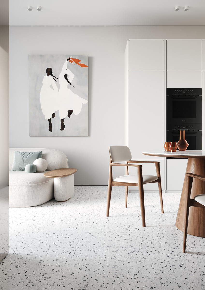 Кварц-виниловая плитка Fargo Stone LVT Терраццо Гранж 101-2  фаска