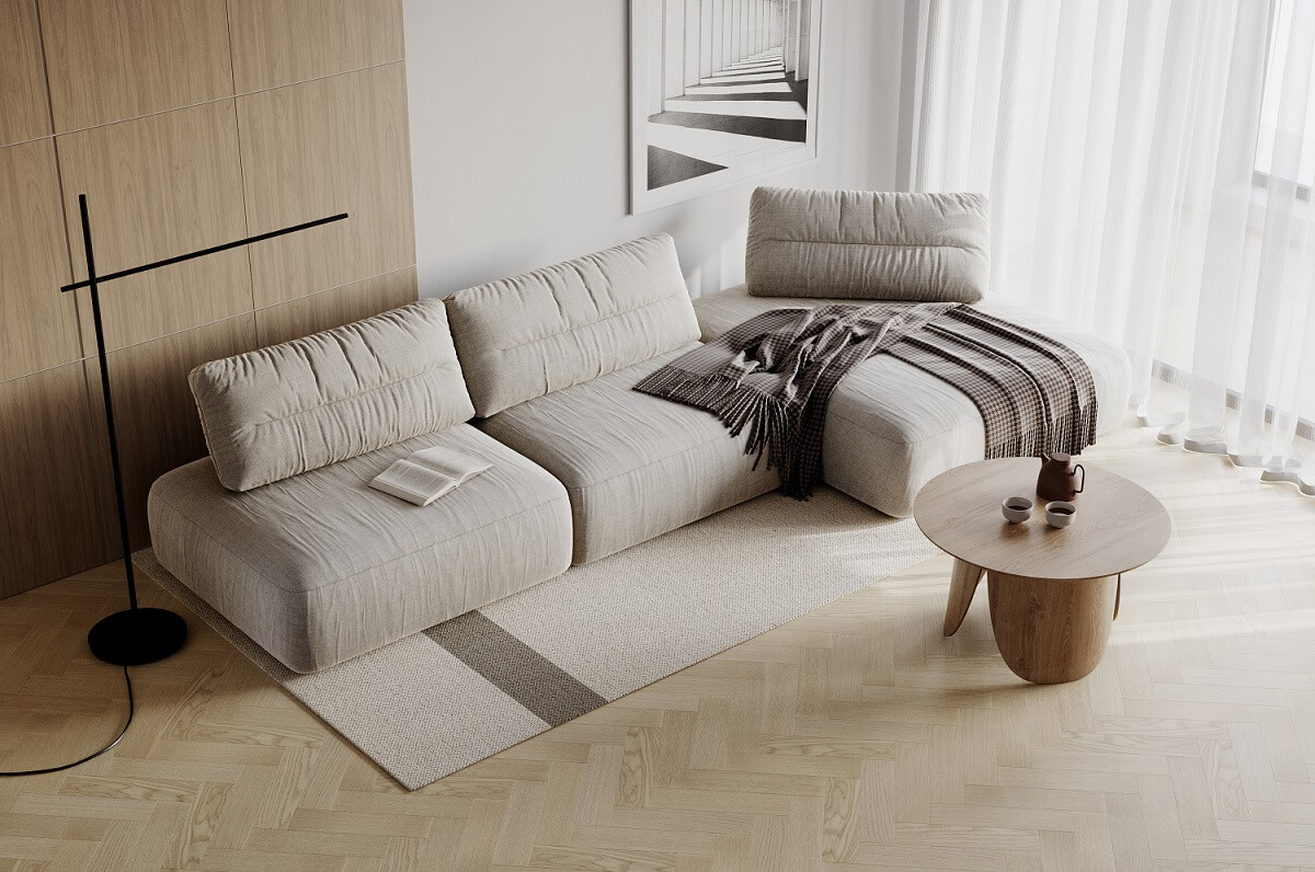 Кварцевый паркет Quartz Parquet Штучный паркет Дуб Маскарпоне 44-1258-06 5/0,6 мм