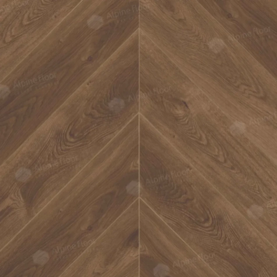 Плитка Alpine floor CHEVRON Дуб Коричневый ECO 18-13 MC
