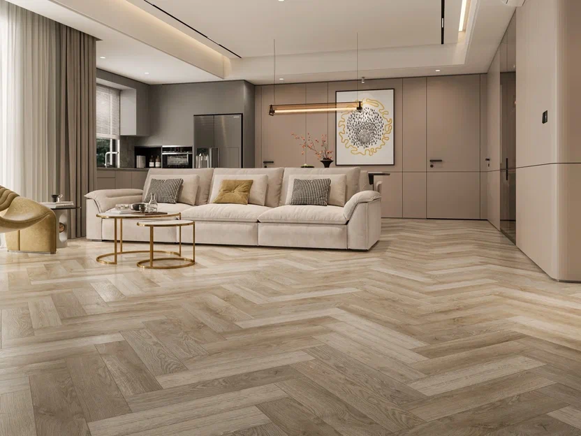 Плитка CronaFloor HERRINGBONE 4, 5 мм ДУБ ЛИЛЛЬ