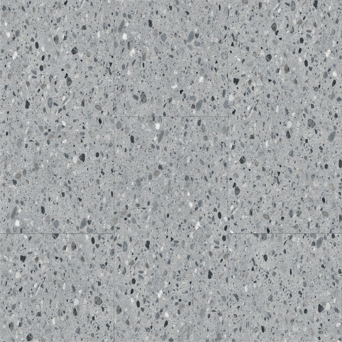 Кварц-виниловая плитка Fargo Stone LVT Терраццо Холодный 6949-1 фаска