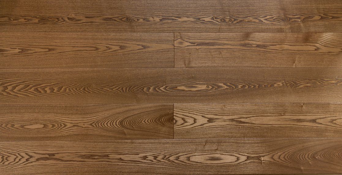 Паркетная доска AmberWood Ясень Светлый орех Браш Лак