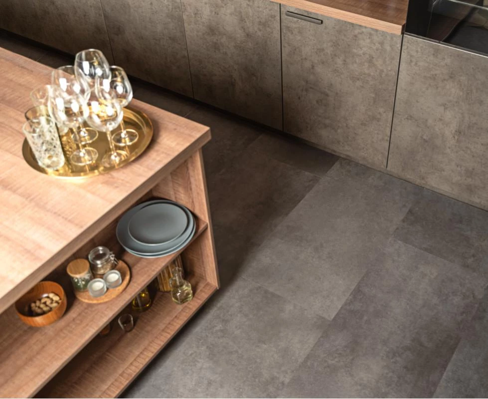 Плитка Vinilam CERAMO 71610 Цемент Cтальной