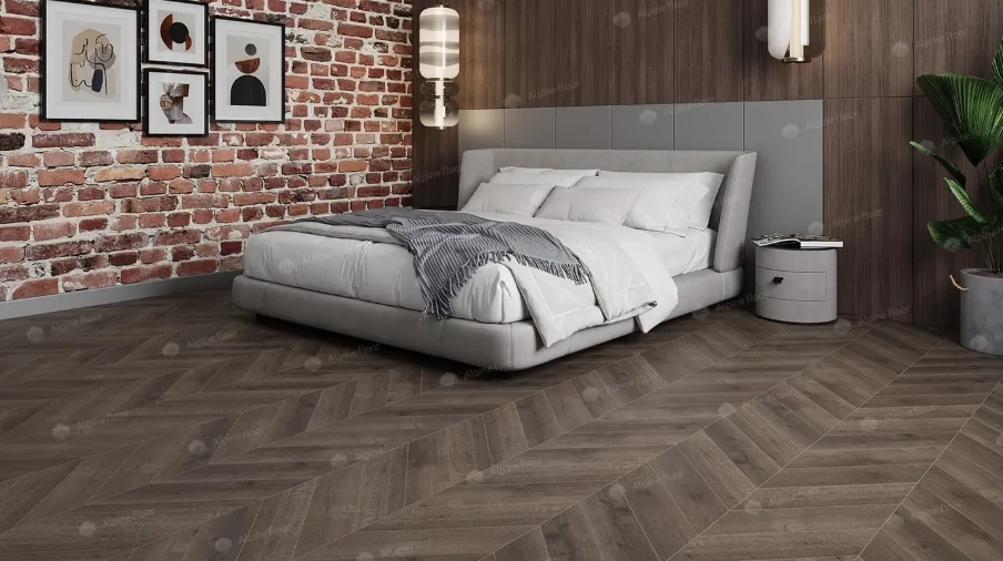 Плитка Alpine floor CHEVRON Дуб Антарес ECO 18-9 MC
