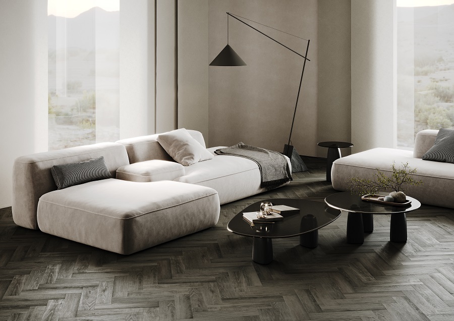 Кварцевый ламинат Fargo Herringbone Дуб Борнео 44-3046-6