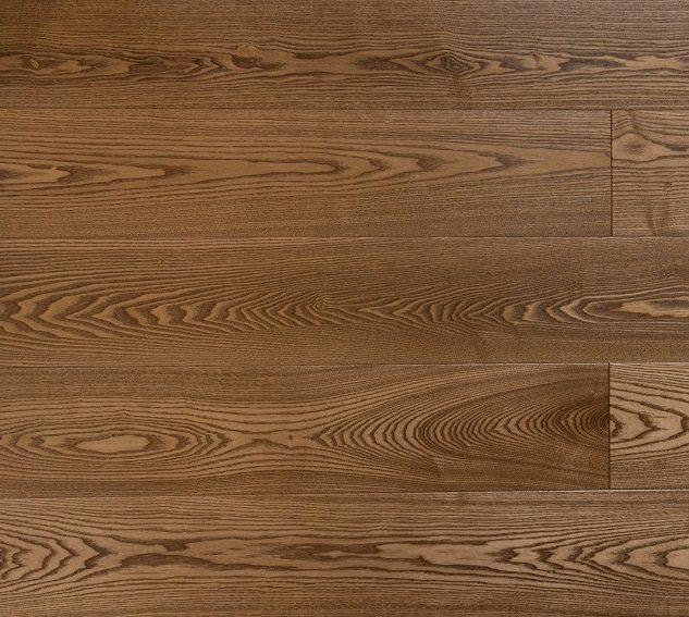 Массивная доска AmberWood Ясень Светлый орех Браш лак