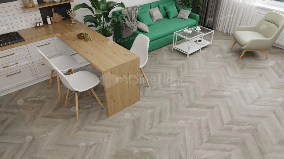 Плитка Alpine floor CHEVRON LVT Дуб Фантазия ECO 20-1
