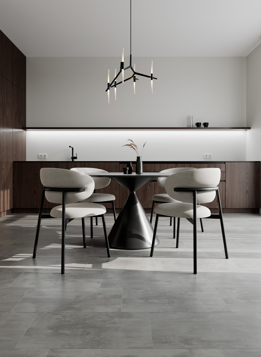 Кварц-виниловая плитка Fargo Stone LVT Бетон Лофт 48143-05 фаска