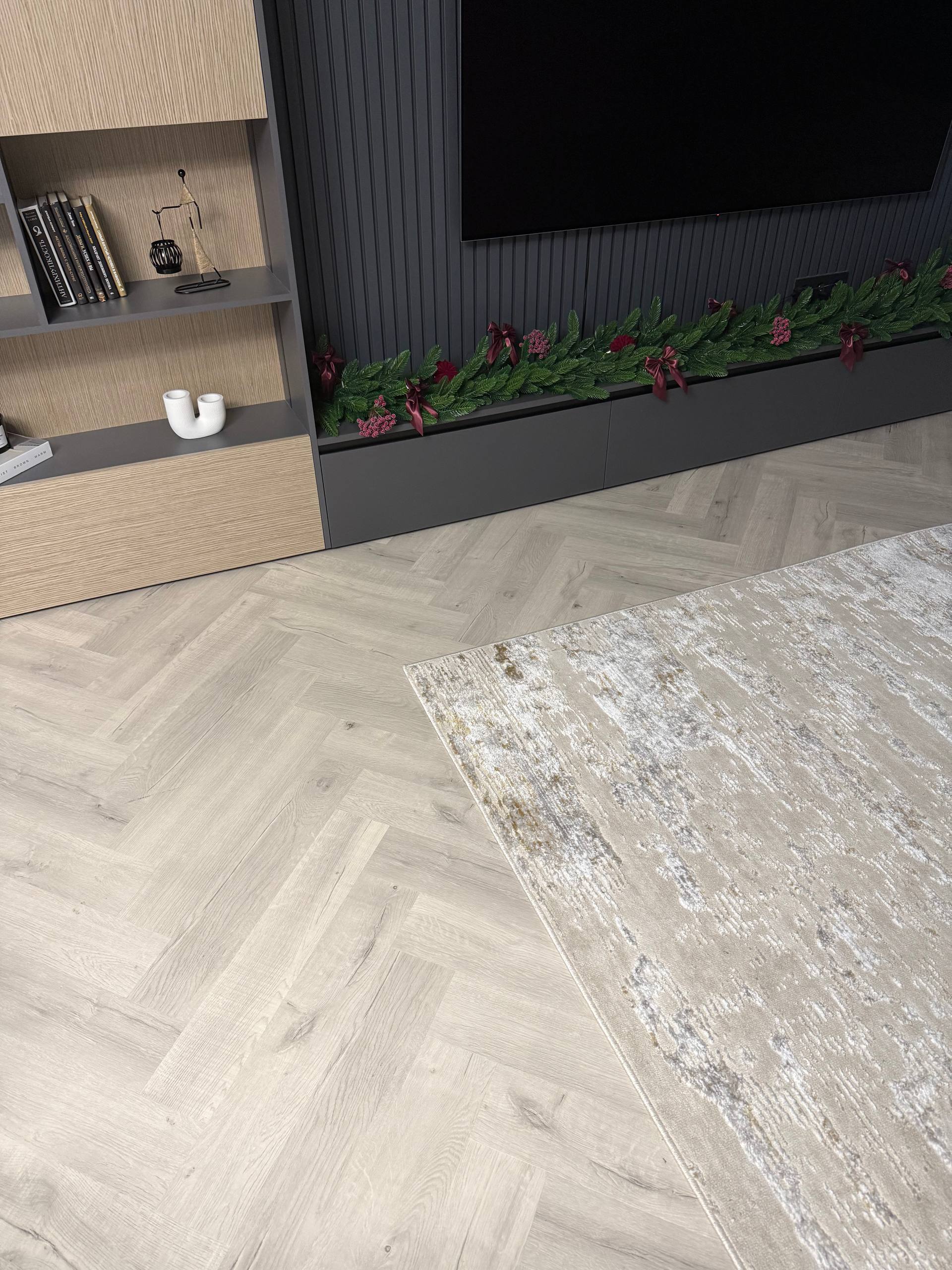 FARGO Herringbone Дуб Лондонский Туман для квартиры