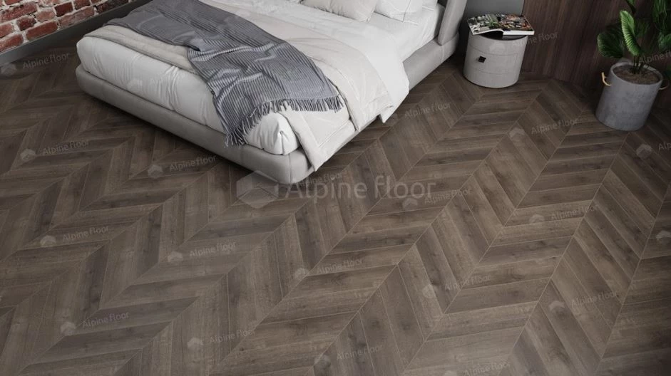 Плитка Alpine floor CHEVRON LVT Дуб Антарес ECO 20-9