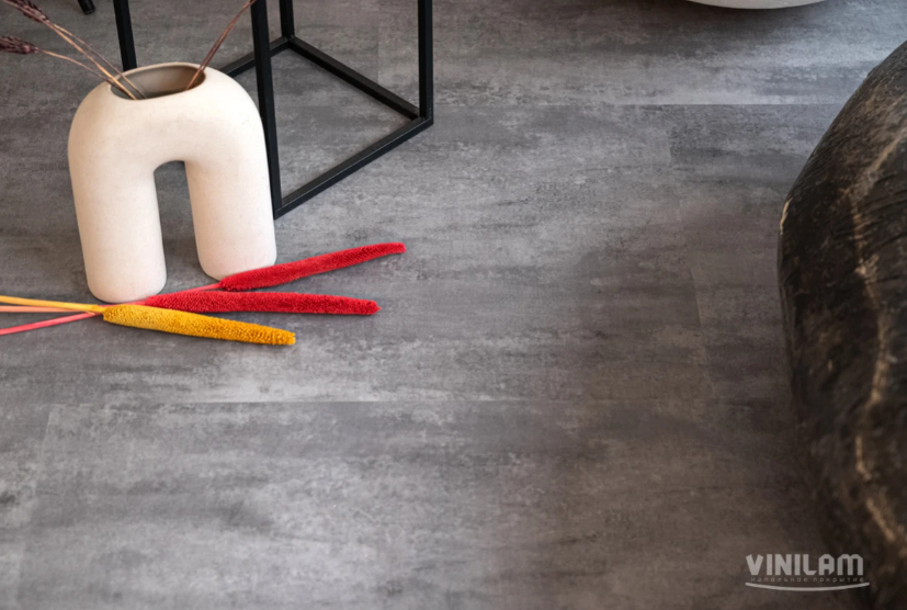 Плитка Vinilam CERAMO STONE 8 мм 71616 Цемент Серый (пробковая подложка)