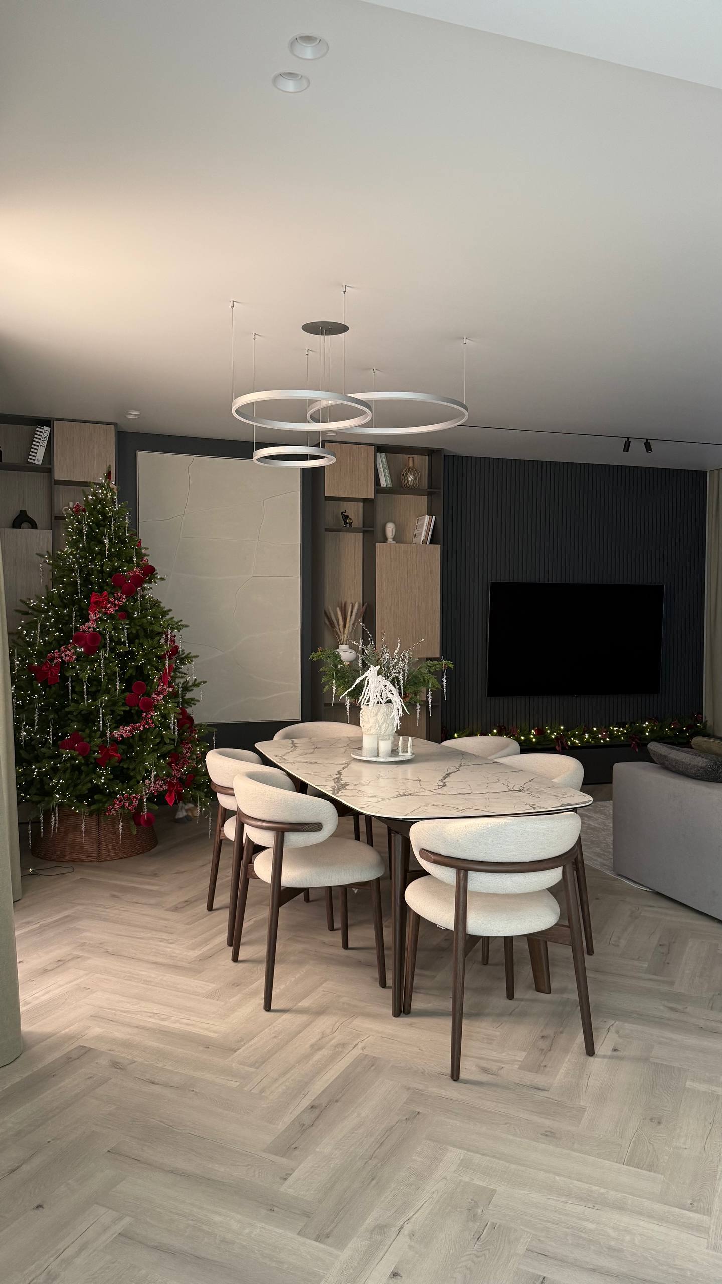 FARGO Herringbone Дуб Лондонский Туман для квартиры