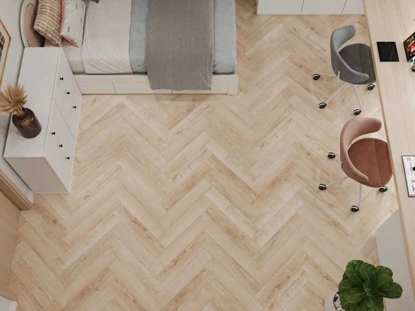 Плитка CronaFloor HERRINGBONE 4, 5 мм ДУБ ДИЖОН