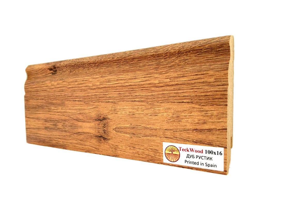 Плинтус FineTeck 57 + Дуб Рустик (Oak Rustic) Фигурный