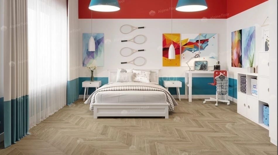 Плитка Alpine floor CHEVRON LVT Дуб Ваниль Селект ECO 20-2
