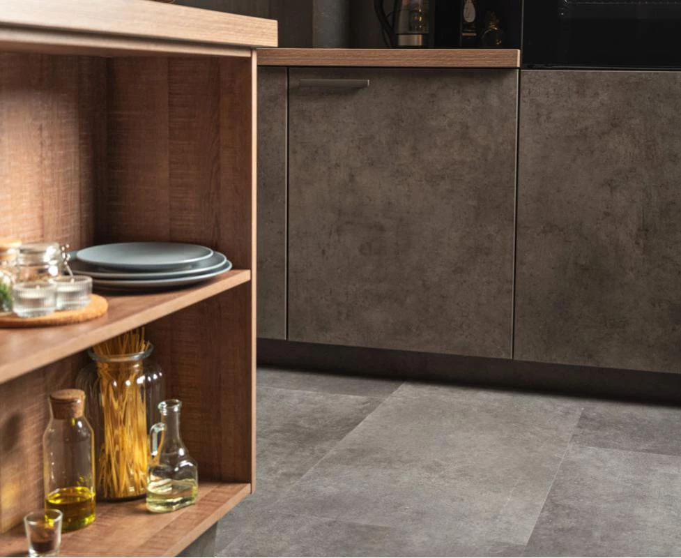 Плитка Vinilam CERAMO 71610 Цемент Cтальной