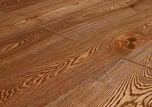 Массивная доска AmberWood Ясень Винтаж Браш Масло