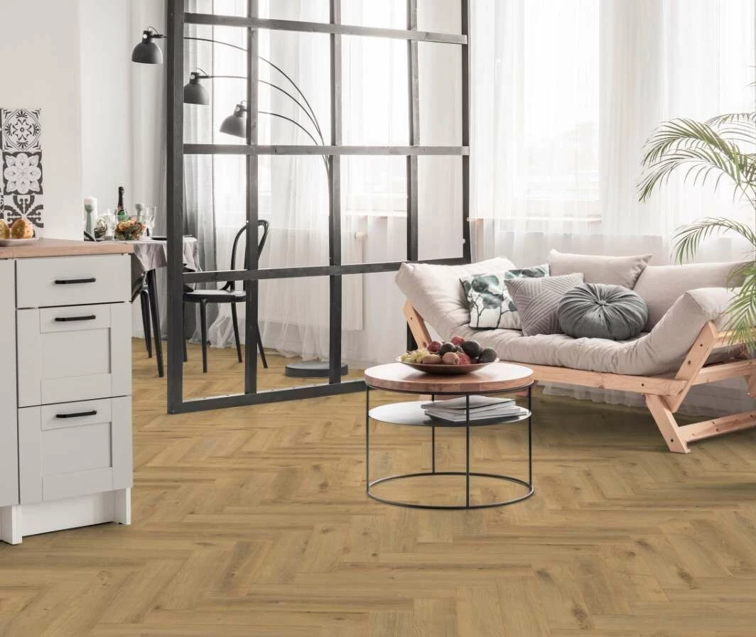 Ламинат Kronotex Herringbone 10 мм Дуб Кашемир 6018