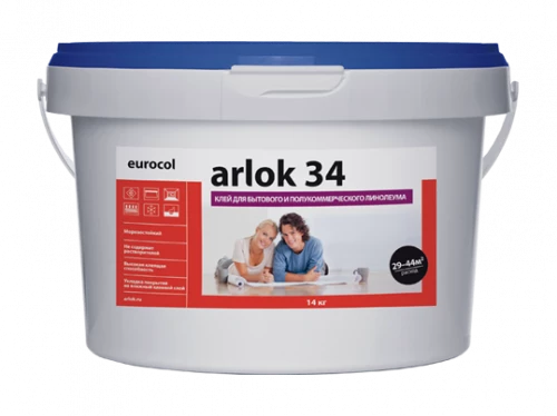 Клей для бытового и полукоммерческого линолеума Arlok, кг Объём: 14