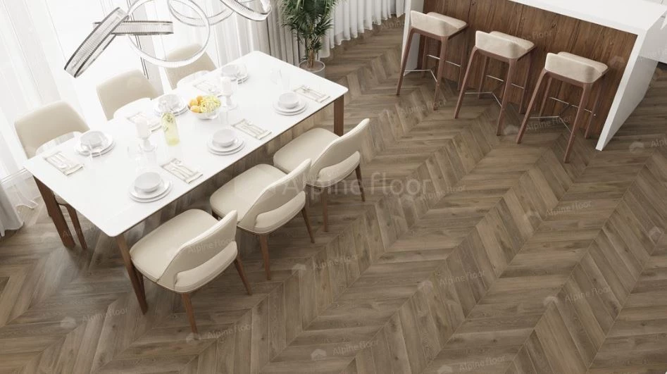Плитка Alpine floor CHEVRON LVT Дуб Насыщенный ECO 20-4