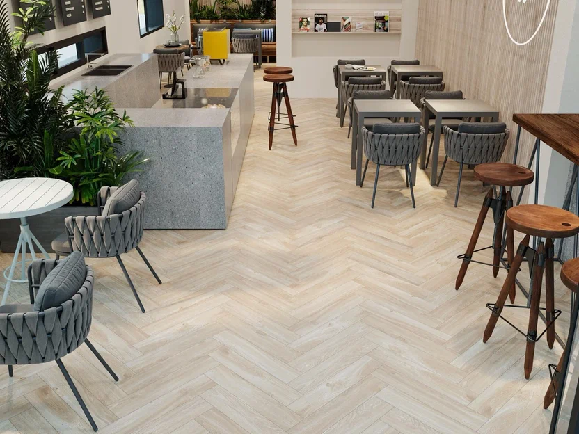 Плитка CronaFloor HERRINGBONE 4, 5 мм ДУБ НИЦЦА