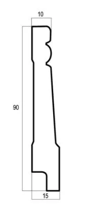 ПЛИНТУС 90 САПФИР, B90(2)/W4-1