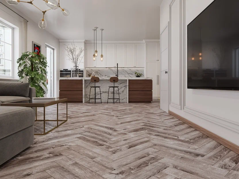 Плитка CronaFloor HERRINGBONE 4, 5 мм ДУБ ТУЛОН