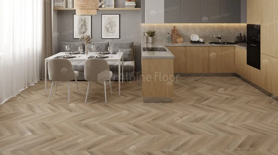 Плитка Alpine floor CHEVRON LVT Дуб Синистра ECO 20-6