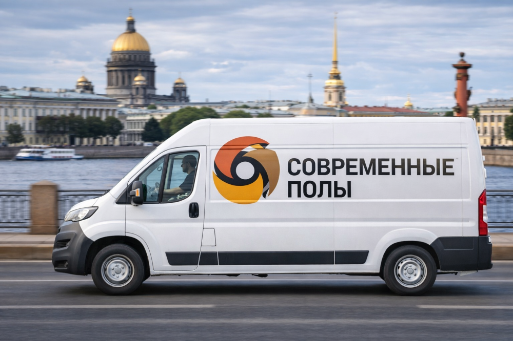 Доставка 0 руб. по Санкт-Петербургу при покупке от 40 м2 любых напольных покрытий