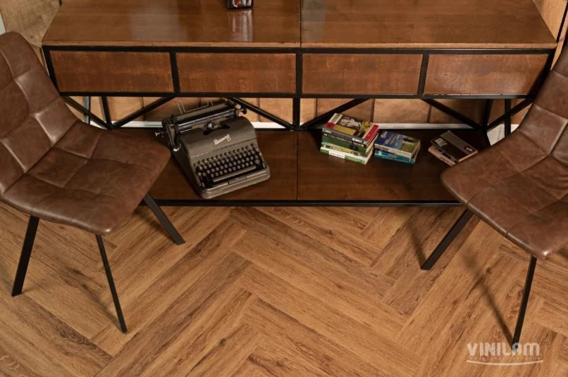 Плитка Vinilam PARQUET HERRINGBONE Glue 2, 5 mm GD11210 Паркет Де Вилль