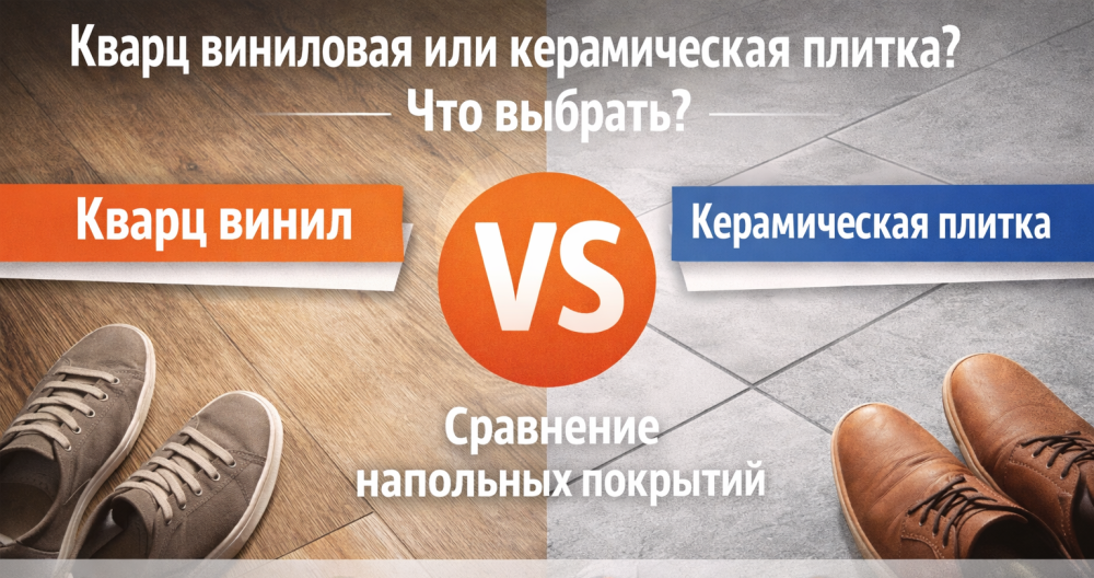 Кварц виниловая или керамическая плитка? 