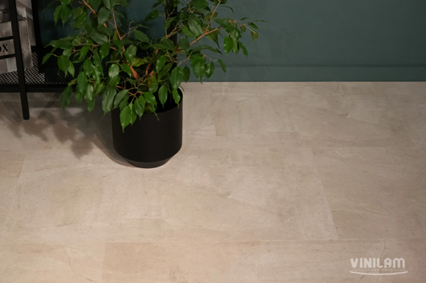 Плитка Vinilam CERAMO STONE 8 мм 71615 Бетон Белый (пробковая подложка)