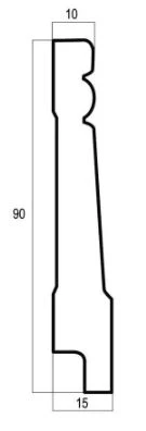 ПЛИНТУС 90 ТОПАЗ, B90(2)/BR4-1