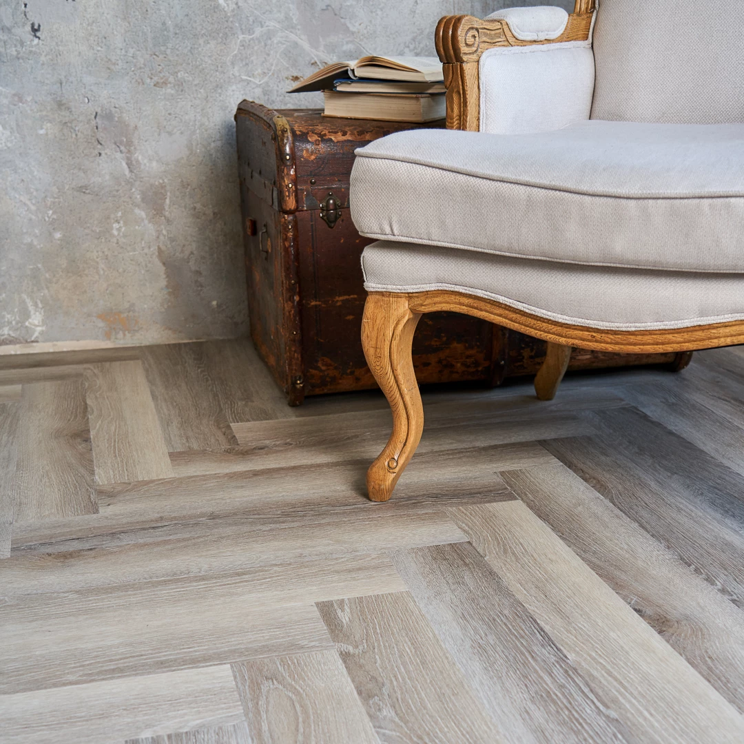 Плитка Vinilam PARQUET HERRINGBONE 6, 5 мм IS11122 Эрамитаж Паркет