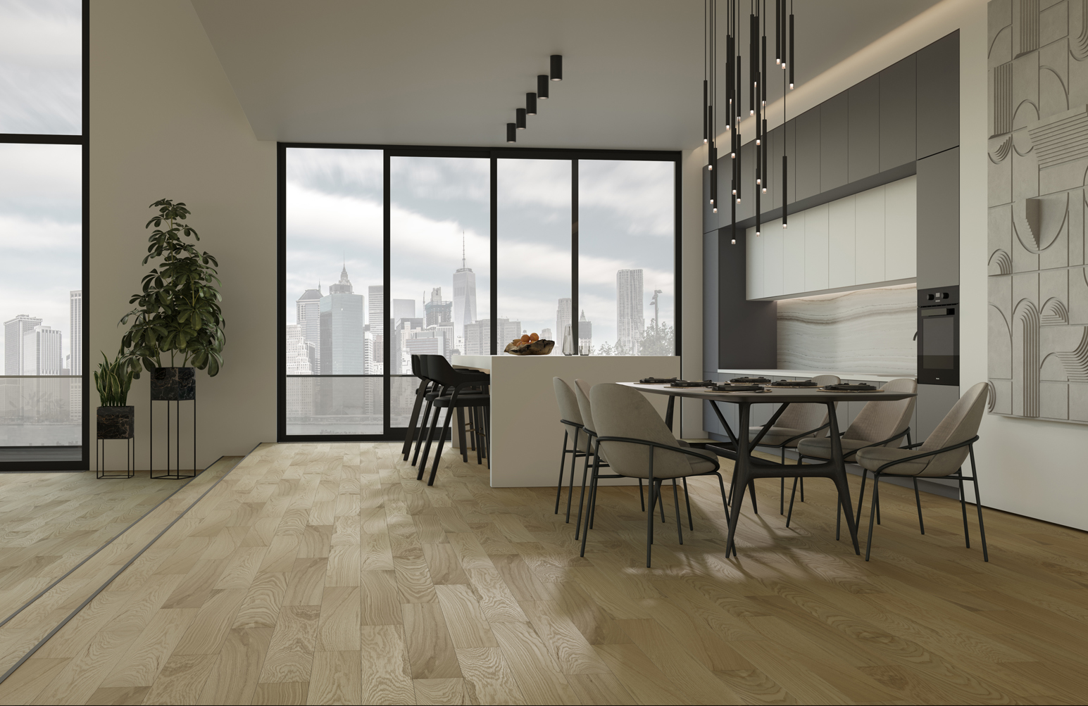 Кварцевый паркет Quartz Parquet Классик Дуб Тоскана 407 7/1,2 мм