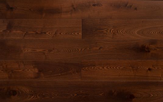 Паркетная доска AmberWood Ясень Шоколад Браш лак
