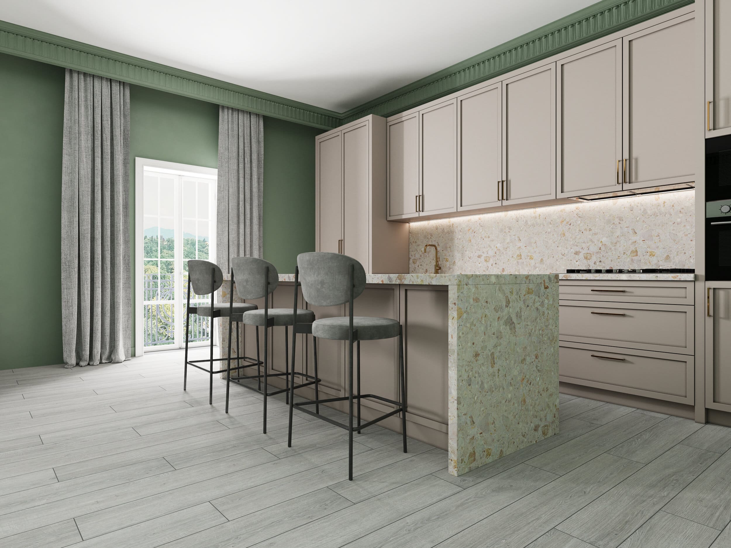Ламинат EverSense Classic Дуб Виктория серый
