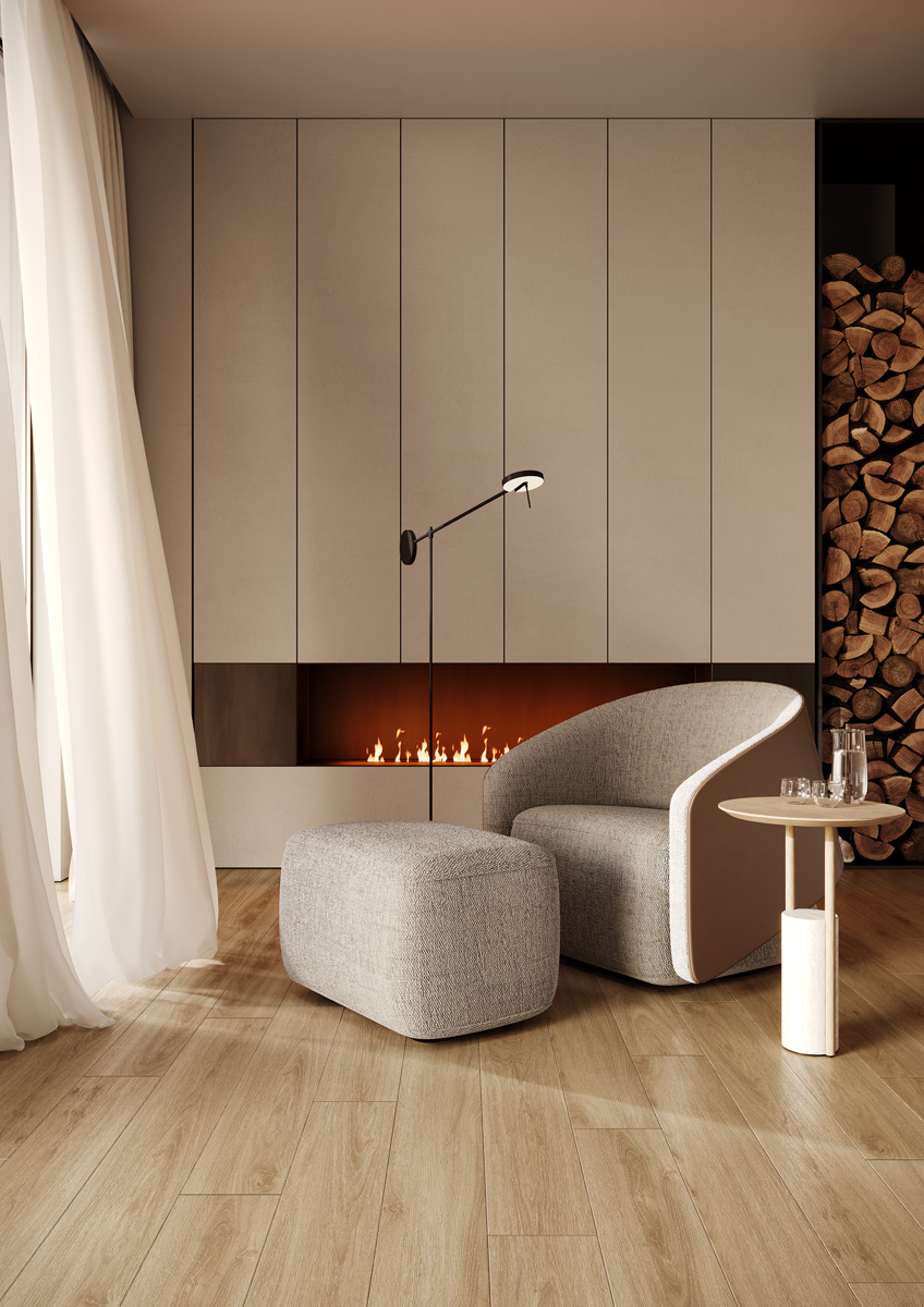 Кварц-виниловая плитка Fargo Comfort LVT Дуб Тенерифе 20-45124-08 крашеная фаска