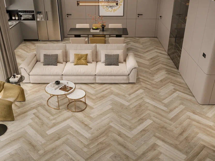Плитка CronaFloor HERRINGBONE 4, 5 мм ДУБ ЛИЛЛЬ