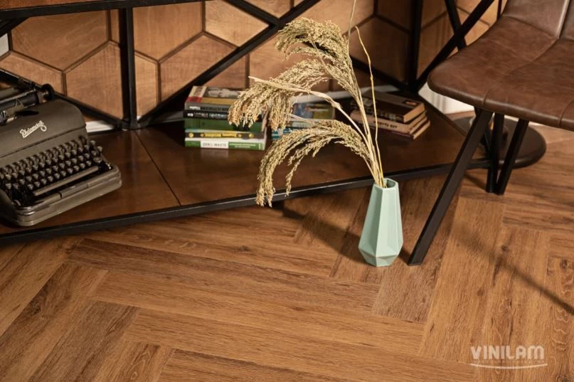 Плитка Vinilam PARQUET HERRINGBONE Glue 2, 5 mm GD11210 Паркет Де Вилль