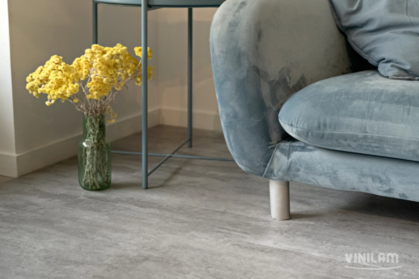 Плитка Vinilam CERAMO STONE 8 мм 71614 Цемент Светлый (пробковая подложка)