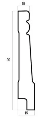 ПЛИНТУС 90 ОПАЛ, B90(2)/DB4-1