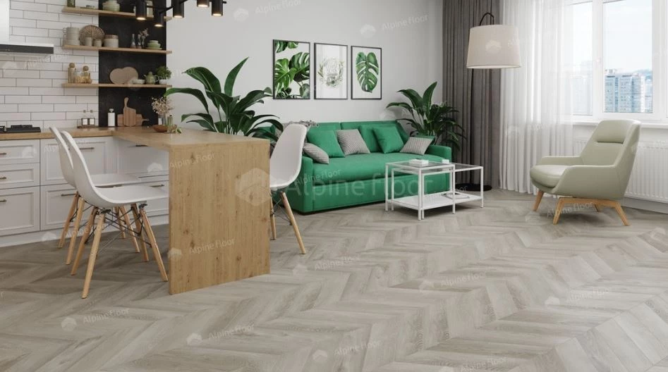 Плитка Alpine floor CHEVRON LVT Дуб Фантазия ECO 20-1