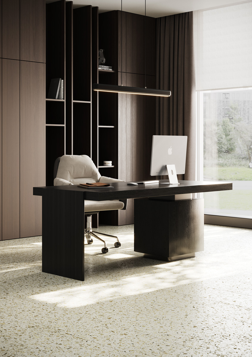 Кварц-виниловая плитка Fargo Stone LVT Терраццо Бежевый 101-3 фаска