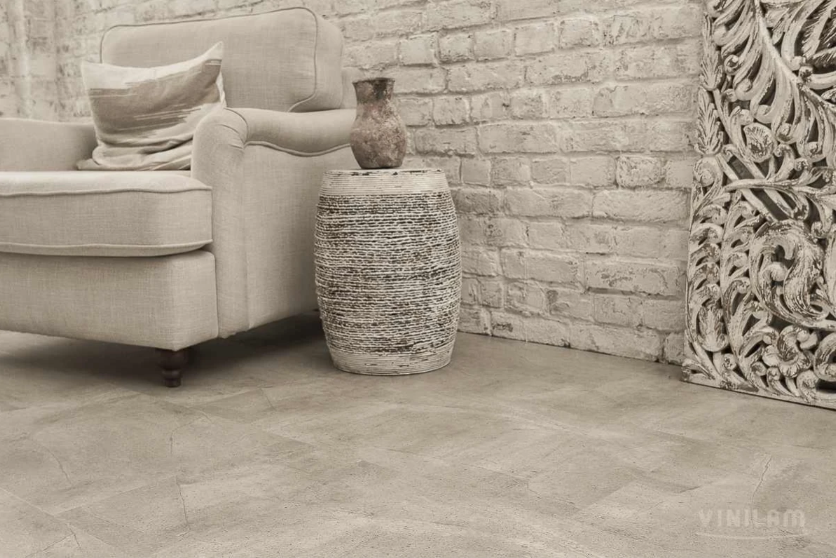 Плитка Vinilam CERAMO STONE 8 мм 61603 Бетонная смесь (пробковая подложка)